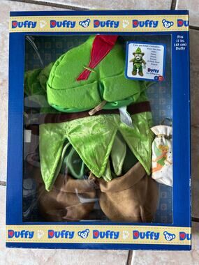 Disney Duffy Bear Peter Pan Costume Outfit 17” Plush Clothing Set New in Box